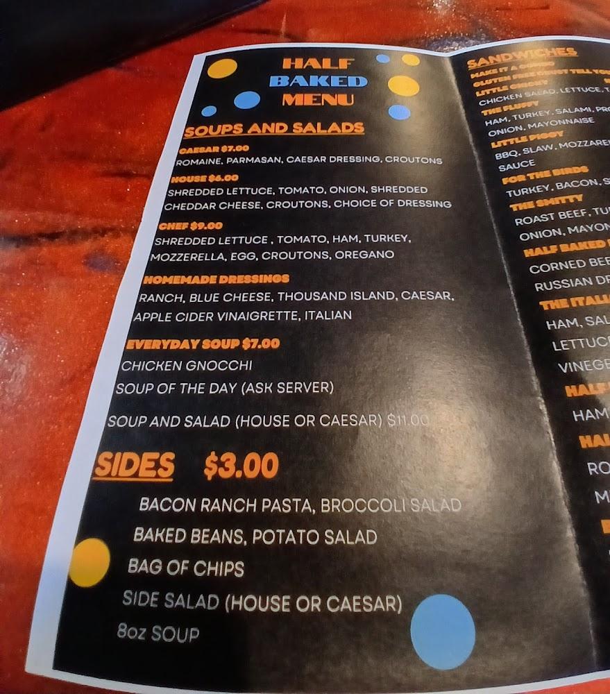 Blake's Half Baked Menu image 2